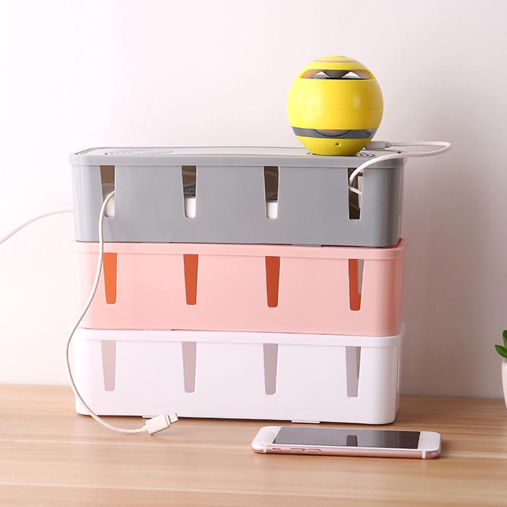 1pc Safety Cable Storage Box Wire Management Socket Tidy Organizer Home Room Container Cable Management Case Home Decor