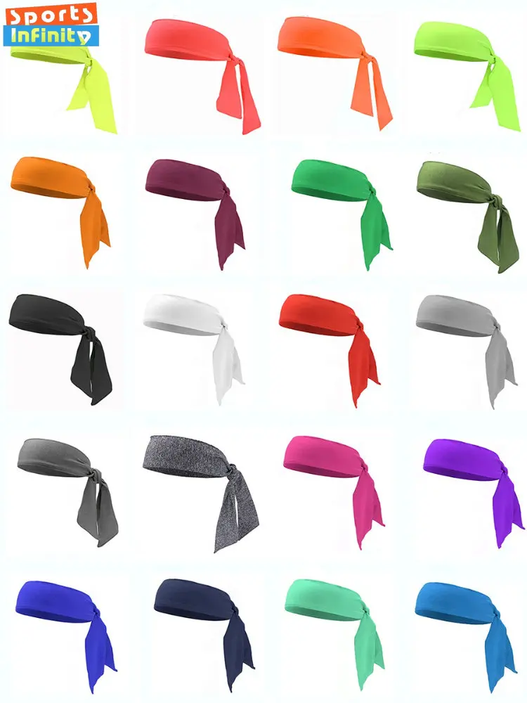 Banda elástica deportiva de Color para tenis, Unisex, hombres, mujeres, niños, niñas, adolescentes, diadema para gimnasio, Fitness, Yoga, bandas para el cabello, sombreros atléticos