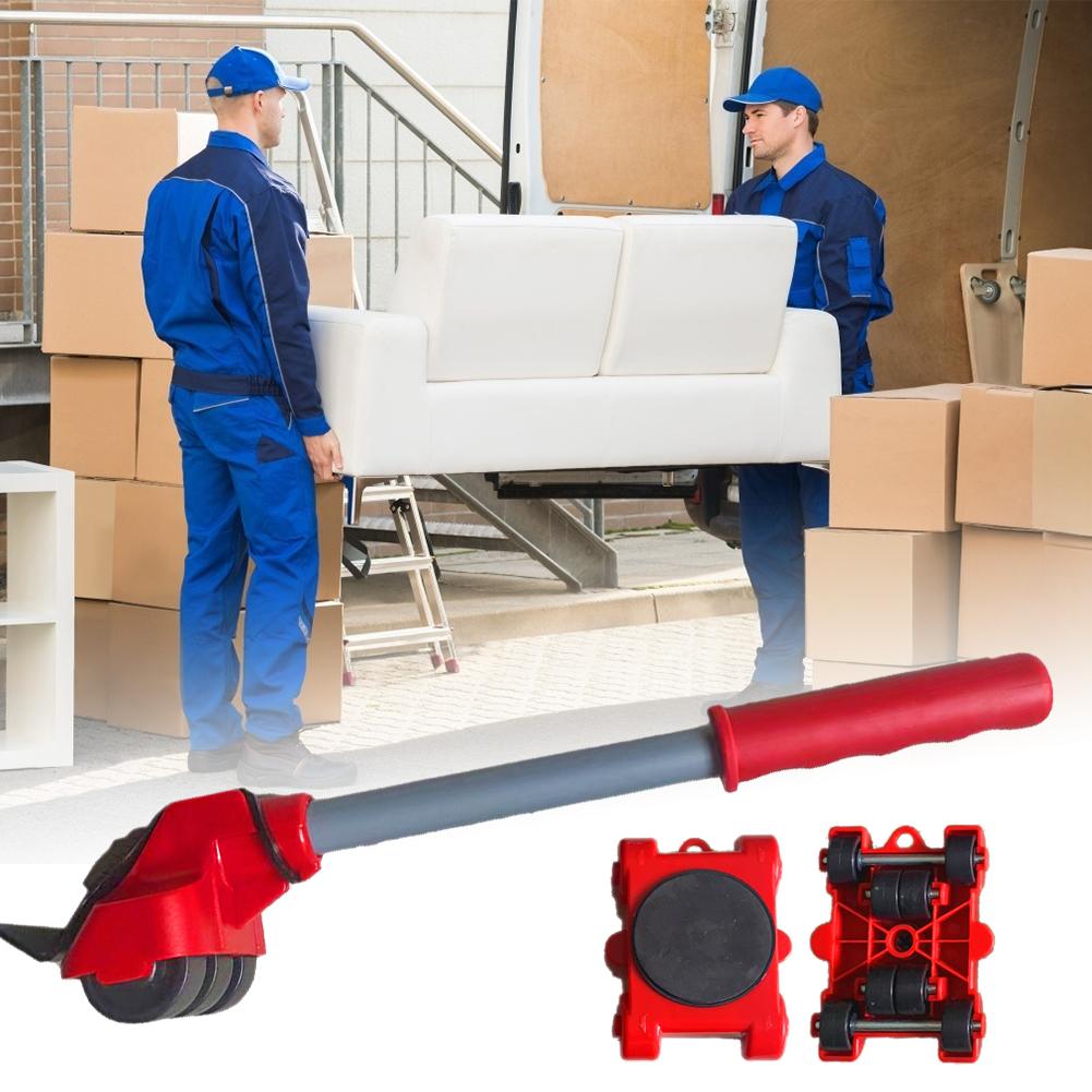 5pcs Home Trolley Lift Excellent Metal Manufacturing Technology Move Slide Mover Transport Set for Heavy Furniture Moving
