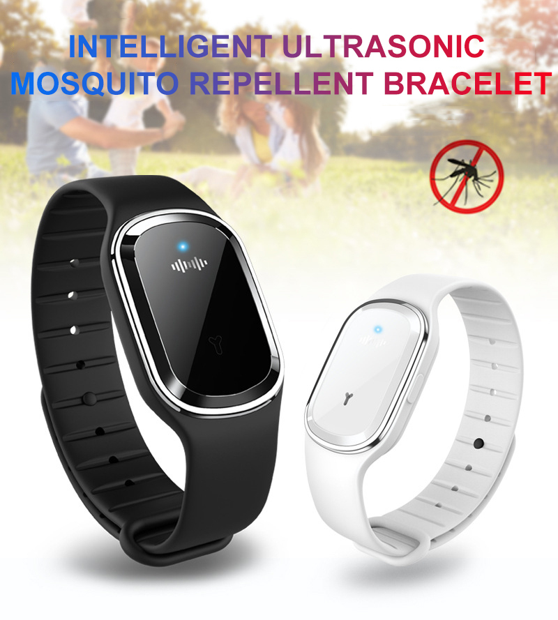 Ultra-sônico repelente de mosquito natural pulseira à prova dwaterproof água pragas insetos ao ar livre crianças anti mosquito inseto pulseira de pulso