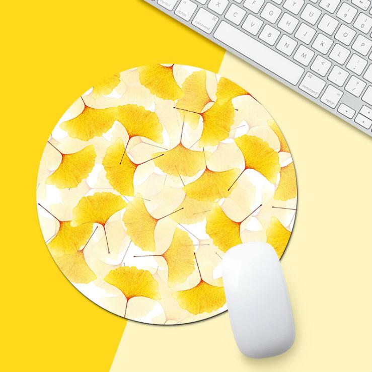 Flamingo Office Desk Mat Office Desk Accessories Set Office Desk Organizer School Supplies Mouse Desk Tools: Ginkgo Leaf