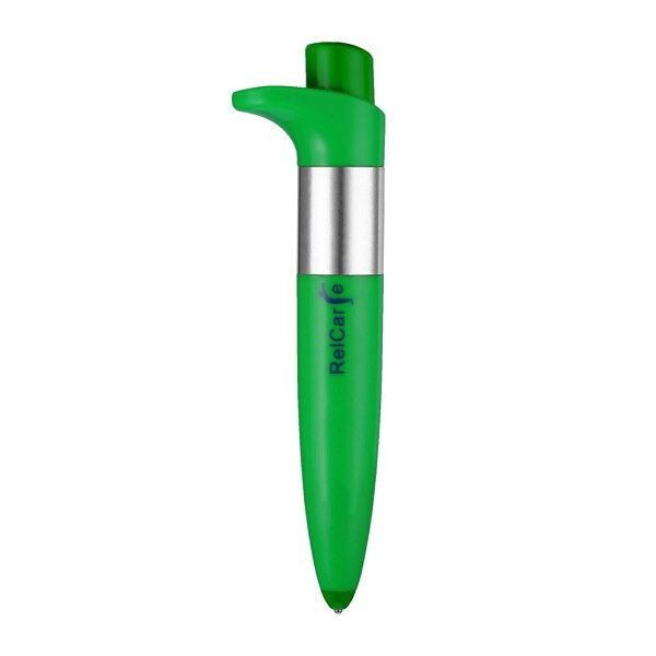 Portable Handhled Electronic Pulse Analgesia Pen Body Pain Relief Acupuncture Point Massage Pen Massager For Parent + Bag: Green