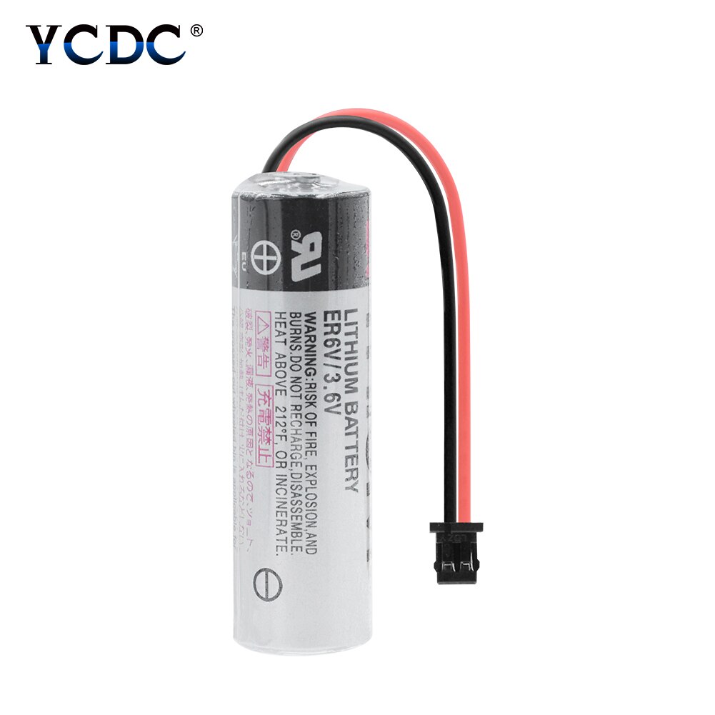 ER6V 3.6V 2000mah Li-ion Battery Lithium Repalcement Cells For Industrial Computer Servo PLC Batteries ER6VC119A ER6VC119B