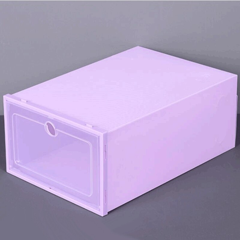 Wonderlife Verdikte Schoenendoos Transparante Schoenendoos Plastic Clamshell Lade Schoenendoos Huishoudelijke Goederen Opbergdoos: Paars