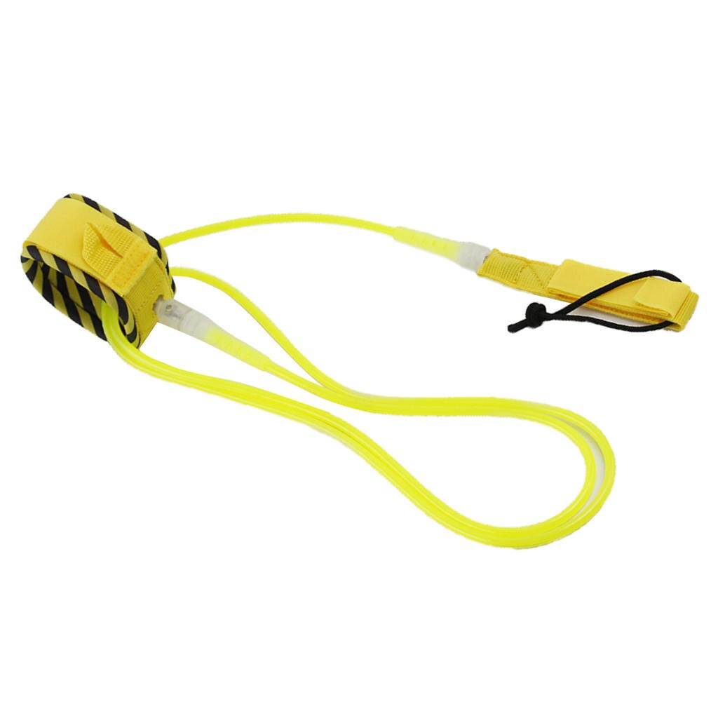 Premium Surf Leash, Maximum Strength, Lightweight, Kink-free, Perfect for All Types of Surfboards: Yellow 8 ft