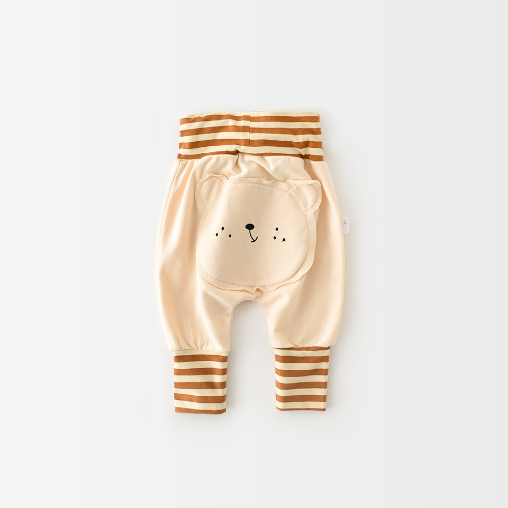 2022 herbst freundlicher Hosen Für Jungen Neue Koreanische Baby Karikatur Hosen Hohe Taille Baumwolle Mädchen Kleidung 0-3 Jahre alten Gestreiften Outfit: 3 / 18m