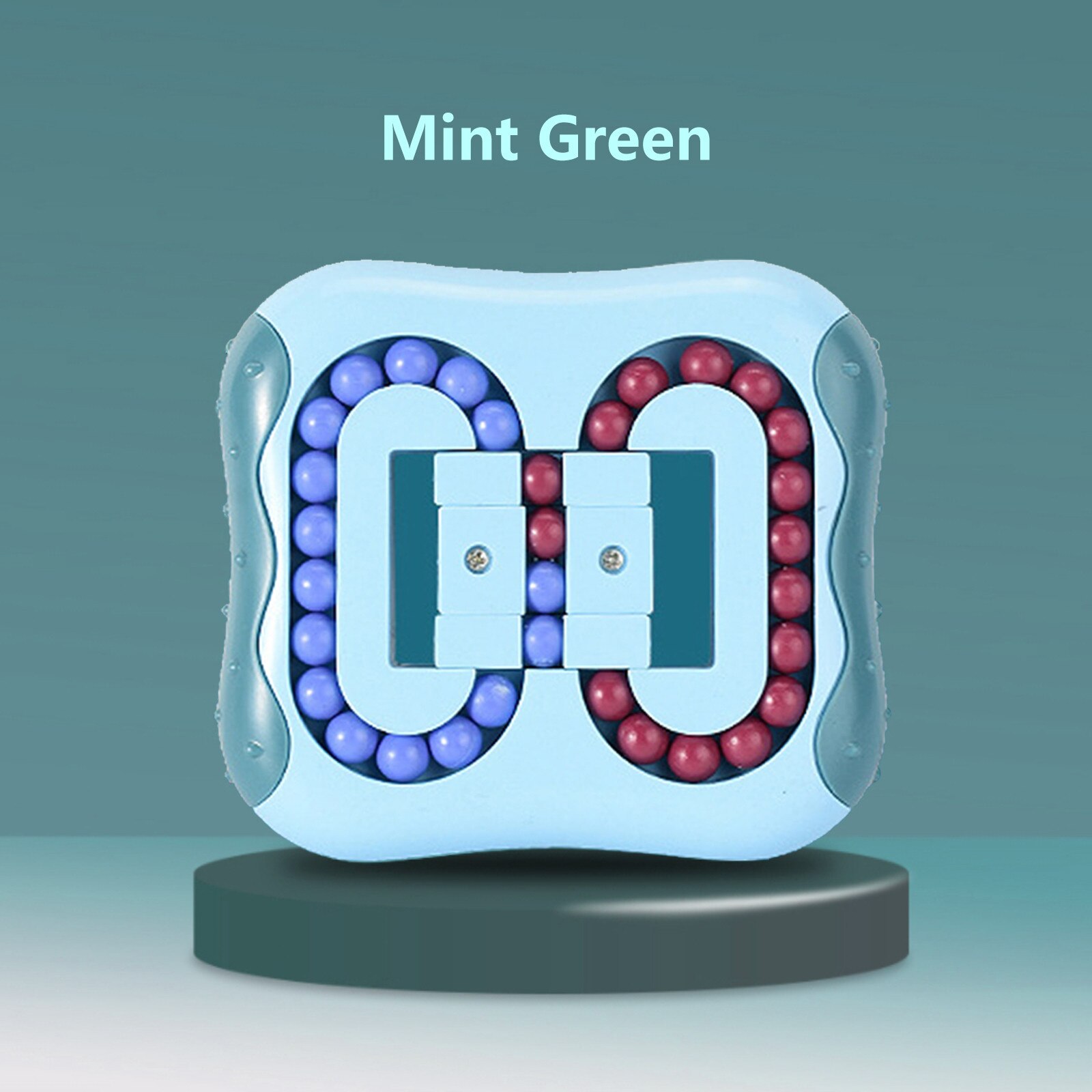 Toy Anti-Stress Roterende Magic Bean Cube Vingertop Fidget Volwassenen Kids Stress Relief Speelgoed Grappige Educatief Doorbraak Game: Mint Green