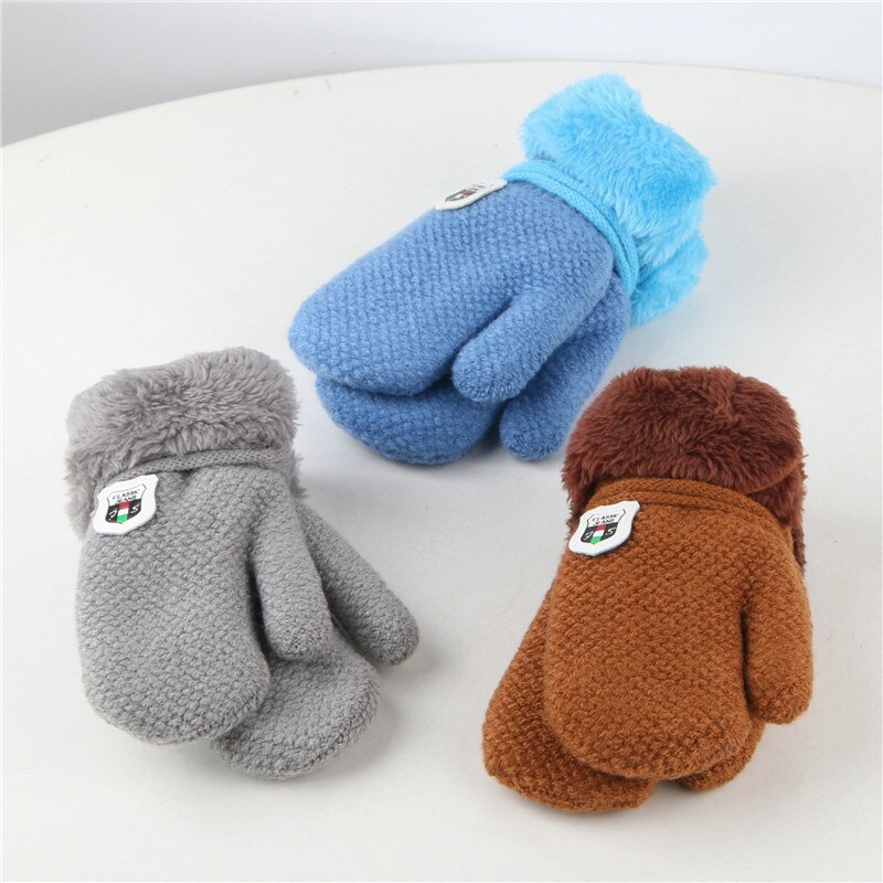 Guanti di Lana di Inverno dei bambini Del bambino del Ragazzo Lavorato A Maglia Guanti per Bambini Caldi Del bambino Corda Guanti Della Ragazza 6M-3anni