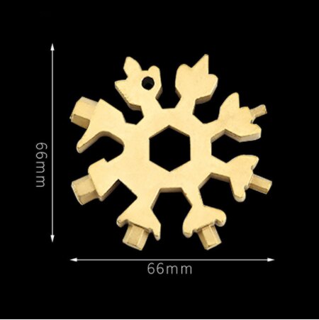 Aitsite 18-in-1 Schneeflocke Multi Werkzeug Edelstahl Tragbare Stahl Multi-Werkzeug für draussen Reise Camping Abenteuer mehrzweck werkzeug: Gold