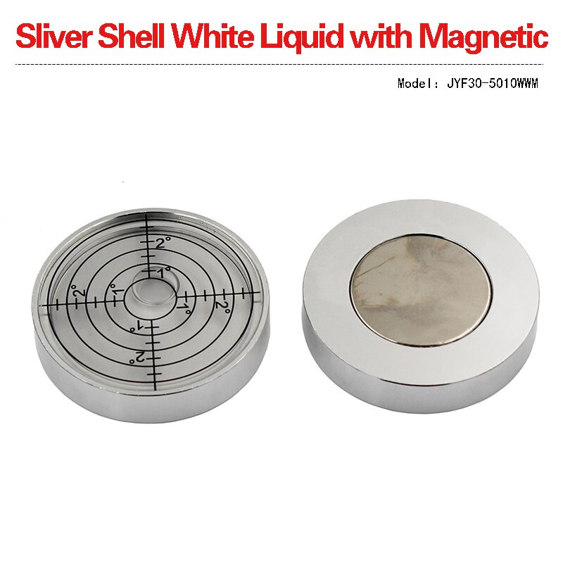 Hprecy nível magnético de bolha de metal, mini nível de bolha de diâmetro 50mm cor verde/claro: Magnetic WW