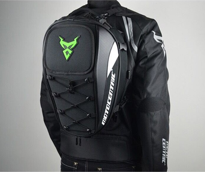 Bolsa trasera para motocicleta, mochila multifuncional duradera para asiento trasero de motocicleta, de alta capacidad, nueva: Green
