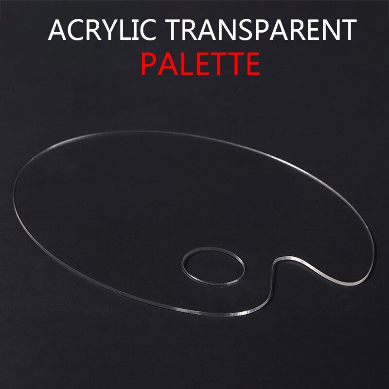 1 sztuk przezroczysty akrylowy paleta farb rysunek taca artysta farba kolor mieszania paleta pigmentu taca na olej akwarela narzędzie robić malowania