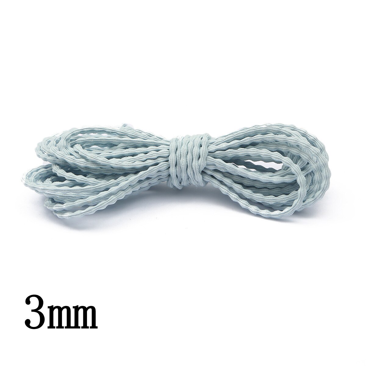 5m/ påse 3mm runda elastiska band sysnöre rep gummiband stretch tråd tråd gör-det-själv plagg plagg sömnadstillbehör: Ljusblå 3mm