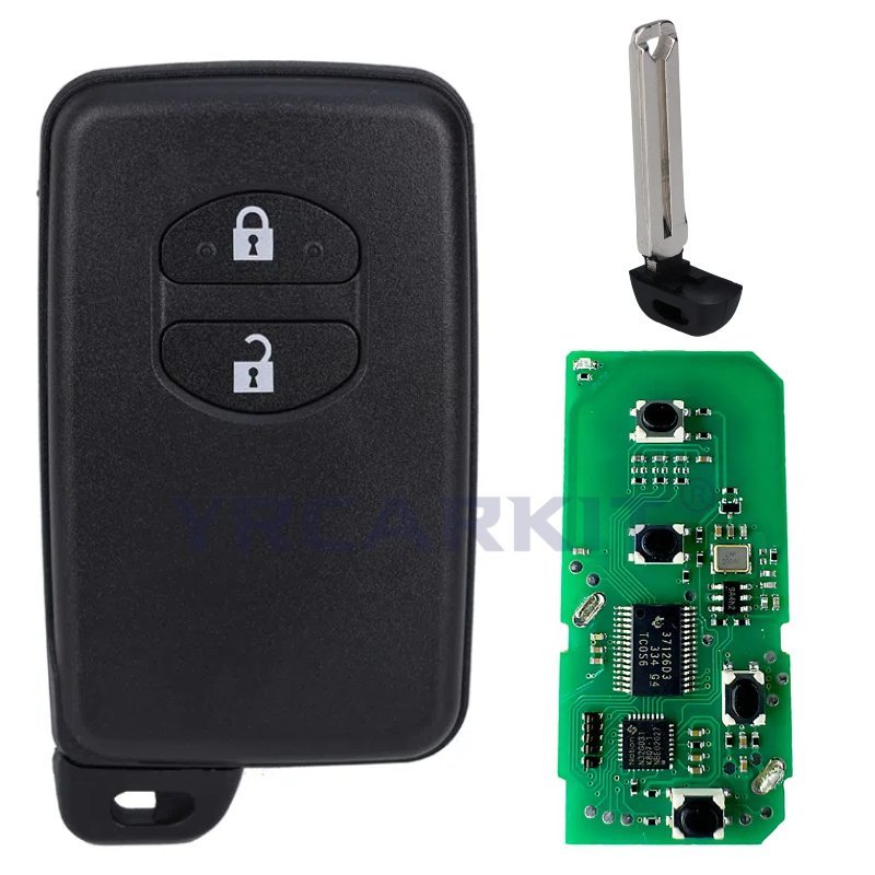 Llave remota inteligente para coche, para Toyota Land Cruiser Prado Camry Crown Aurion LC200 A433 F433, llave inteligente para coche, Chip 4D, 433Mhz: Verde / 5 Botones