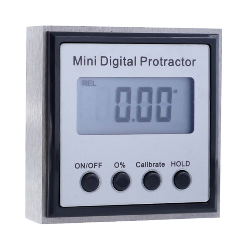 360 Degree Mini Digital Inclinometer with Magnetic Base Stainless Steel Housing