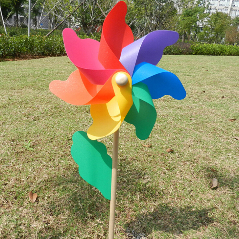 45Cm Hout Tuin Yard Party Windmolen Wind Spinner Ornament Decoratie Kinderen Speelgoed