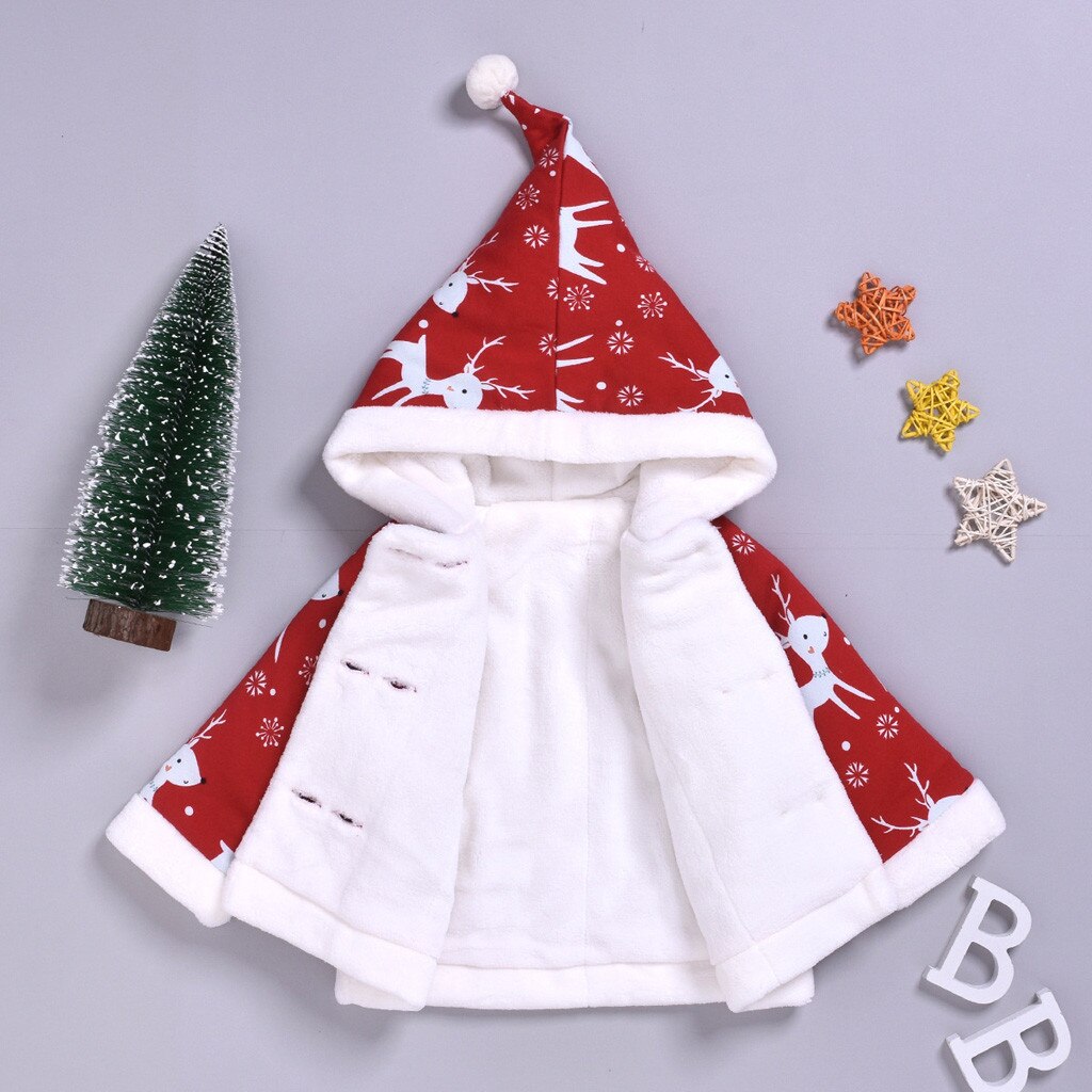 freundlicher Jungen Mädchen Baby Winter Mantel Hirsch Weihnachten Karikatur Gepolsterte Kapuze Outwear neugeborene kleidung детская одежда freundlicher kleidung # E30