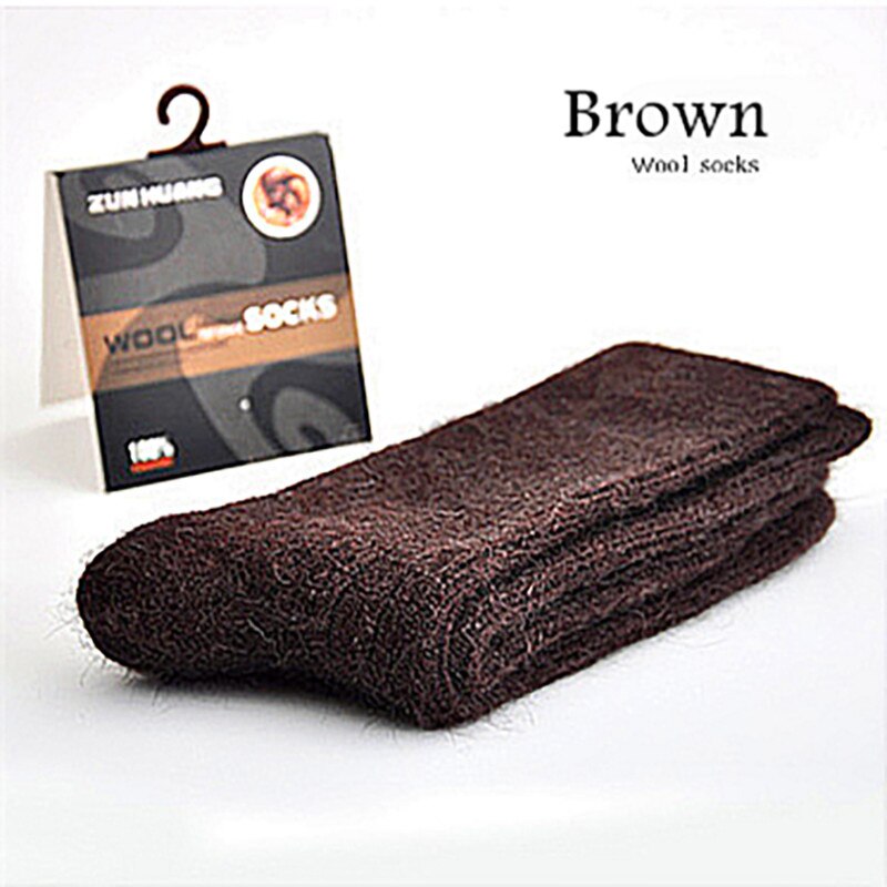 Mannen Super Dikke Merino Wollen Sokken Big Size Mannen Wol Sokken Soild Kleur Winter Warm wollen Sokken 3 Paar = 1 Lot