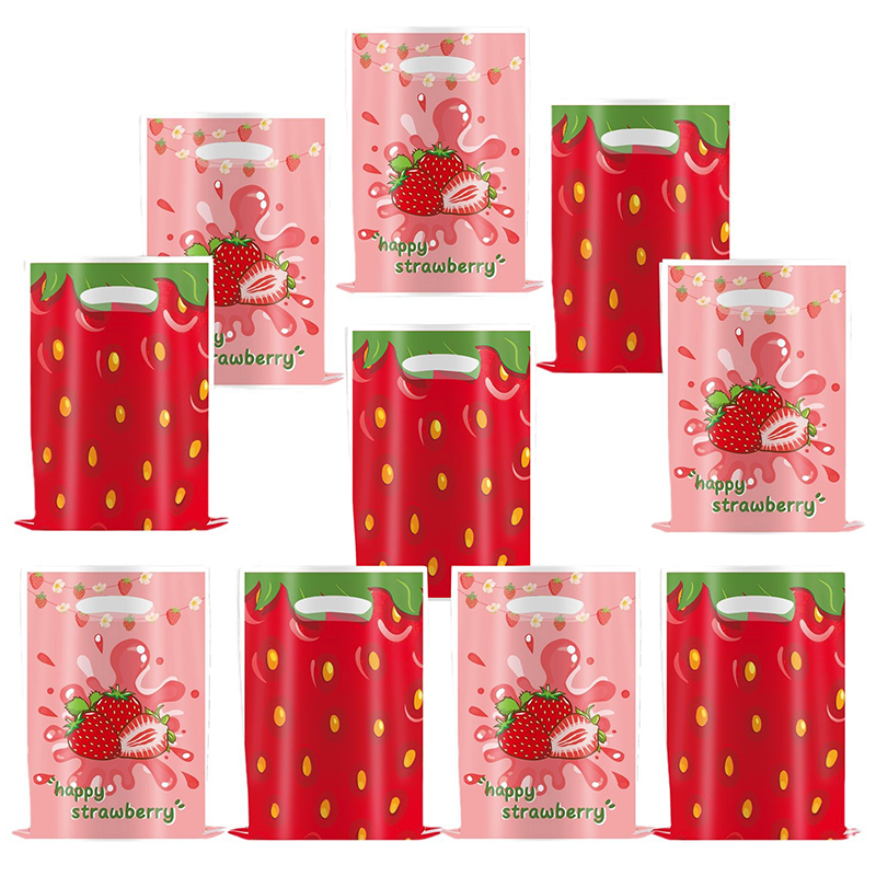 Strawberry Theme Girl's Birthday Party Decoration Disposable Fruit Tableware Tablecloth Balloons Banner Cake Toppers Baby