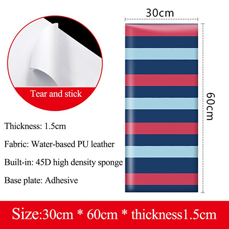 Wall Cushion Wall Decoration Kindergarten Pillar Anti-collision Wall Sticker Bedside Soft Bag Foam Wall Sticker For kids Room Be