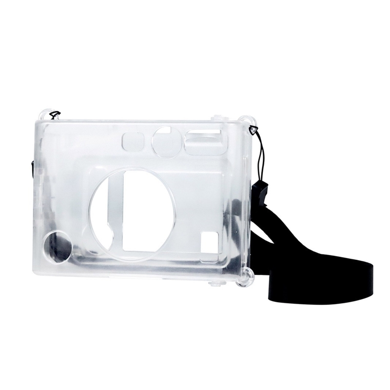Voor Fujifilm Mini Evo Draagbare Transparante Camera Case Stofdichte Beschermhoes Praktische Lichtgewicht Met Riem