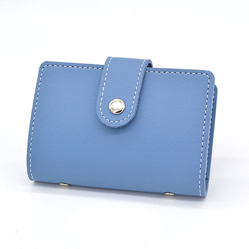 Pu Leer Zaken Id Credit Card Holder Pocket Case Purse Wallet Organizer 20CA: Blauw