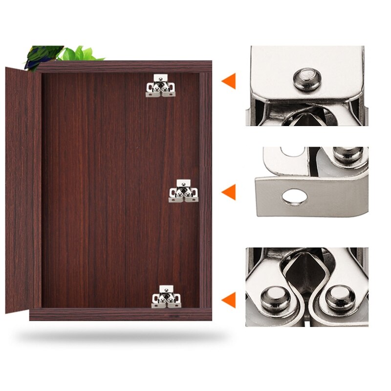 10pcs/set Zinc Alloy Cabinet Door Magnetic Clip-on Anti-collision Doorstop Wardrobe Cabinet Latches Home Furniture Accessories