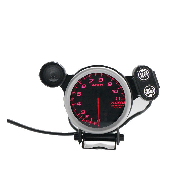 Defi Advance BF Tachometer Gauge 3.75 Inch 80mm 7 Colors 0-11000 RPM Meter Stepper Motor RPM Gauge with Shift Light for Auto Car: red