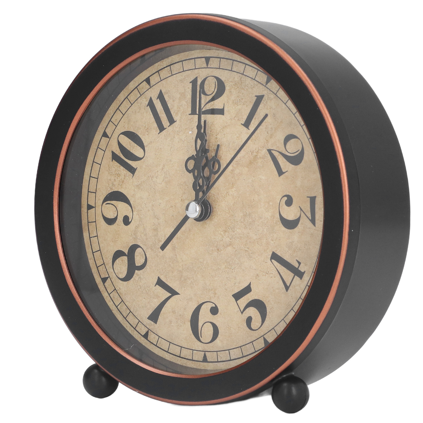Desk Clock Retro Style Easy Identification Silent Ticking Nonradiative High Accuracy Battery Alarm Clock For Home Office