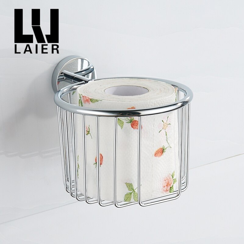 simple Tissue basket Holder Brass Paper basket Beautiful Bathroom Accessories Wall Mounted