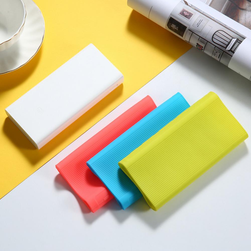 Tragbare, einfarbige, umweltfreundliche silikonhülle für powerbanks, schutzhülle aus silikon