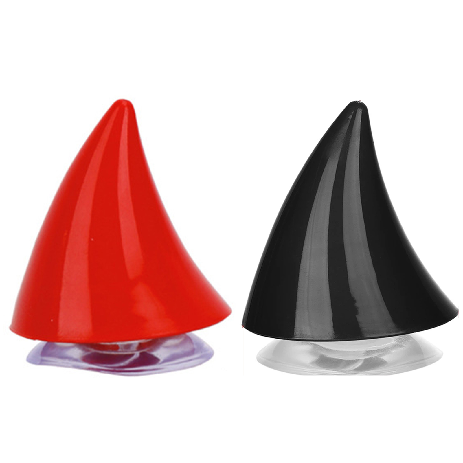 Cuerno suave de goma para casco de motocicleta, accesorios de decoración de esquina de plástico resistente, ventosa de silicona, 1 unidad