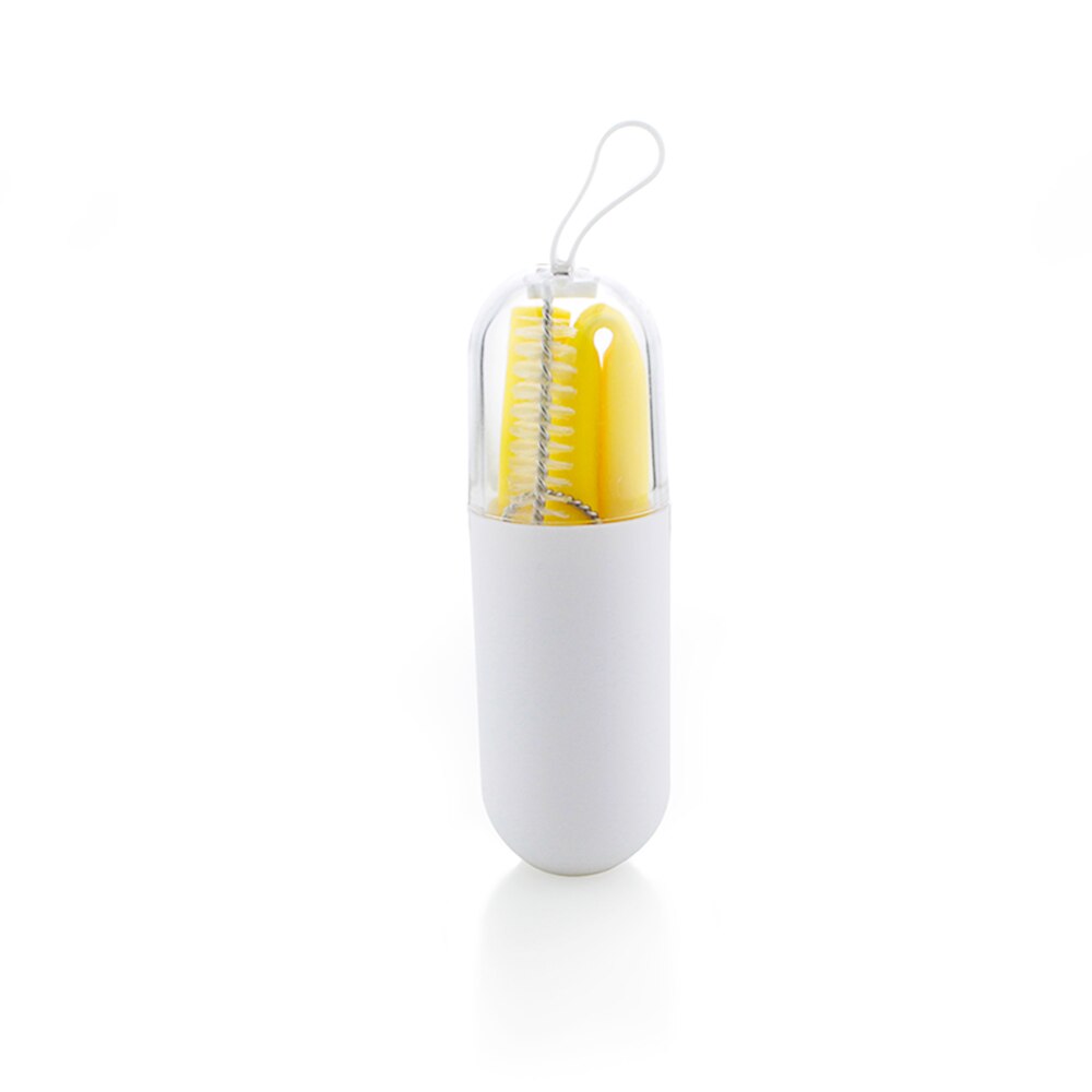 Silicone Soft Stro Mini Draagbare Herbruikbare Silicone Inklapbare Drinken Reizen Rietjes Office Drink Keuken Accessoires: Geel
