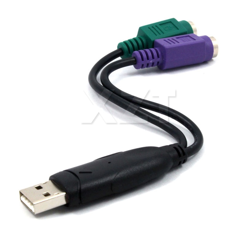 Voor Toetsenbord Muis Scanner USB Male naar 6Pin 6 Pin PS2 PS/2 Verlengkabel Y Splitter Adapter connector