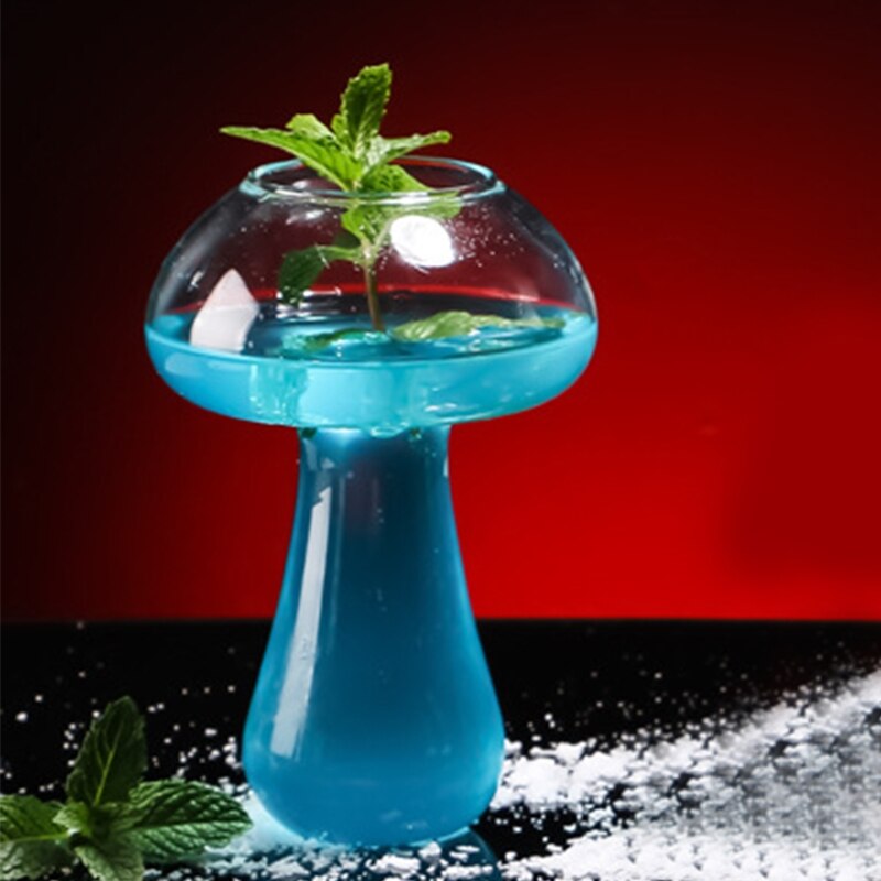 Mushroom 380ml Cocktail Glass , Novelty Drink Cup for KTV Bar Night Party