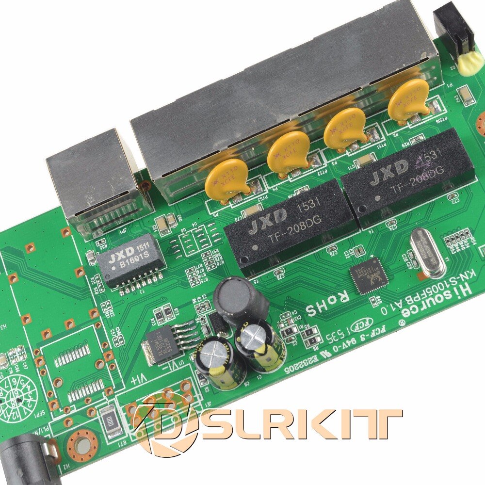 DSLRKIT 5 Ports 4 PoE Injector Power Over Ethernet Switch 48V 96W