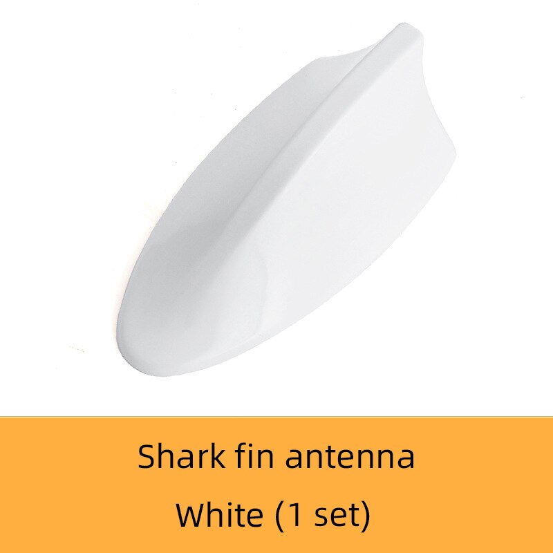 Universal Car Shark Antenna Auto Exterior Roof Shark Fin Antenna FM/AM Signal Protective Aerial Car Styling For Ford BMW Hyundai: white