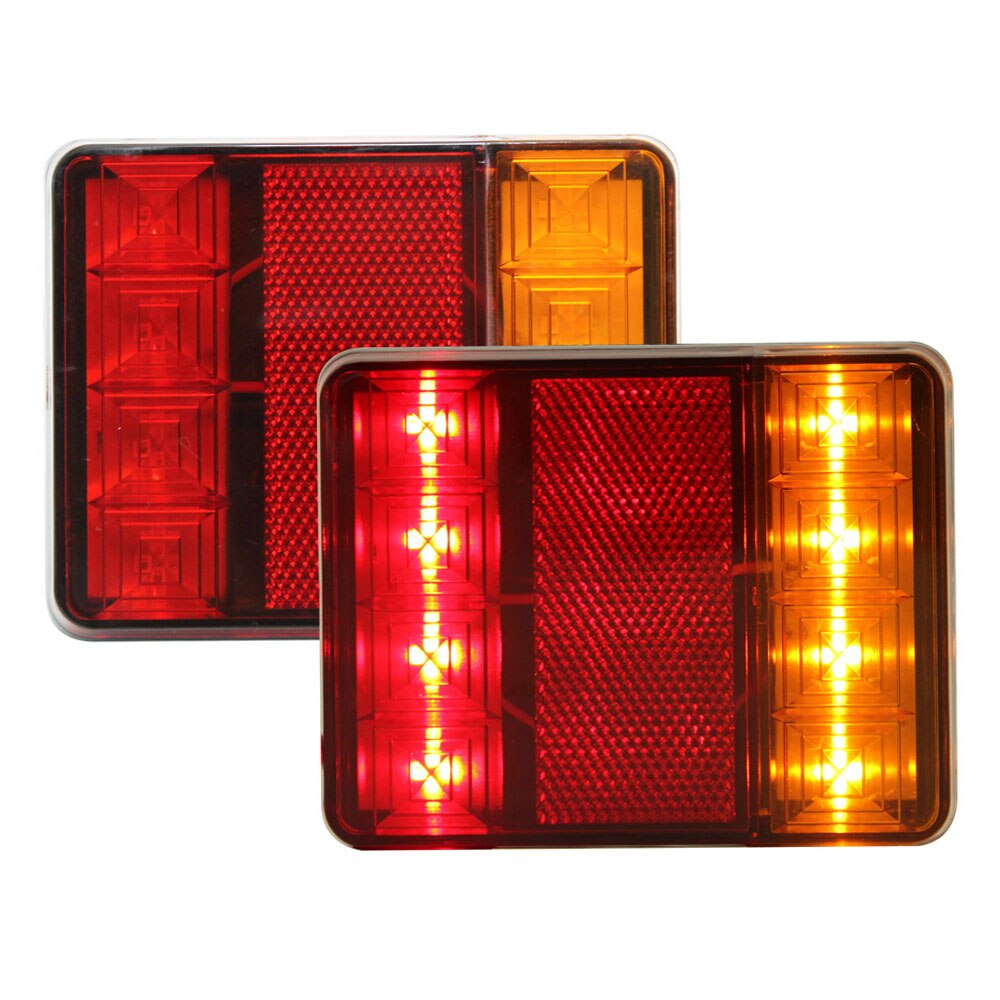 VEHEMO Marker Light Truck Trailer Lamp Side Light Pickup Camper RV 8LED Taillight Indicator Light Signal Light Auto Side Light