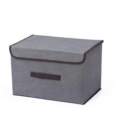 Home Fabric Folding Storage Boxes Foldable Multi-purpose Clothing Storage Boxes Portable Non-woven Dust-proof Stocked Box Underw: Dark Gray