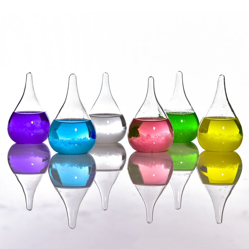 30ml transparent Tröpfchen Sturm Glas Wasser Tropfen nasser Prognose Anzeichen Monitor Flasche Heimat Barometer Schreibtisch Dekor