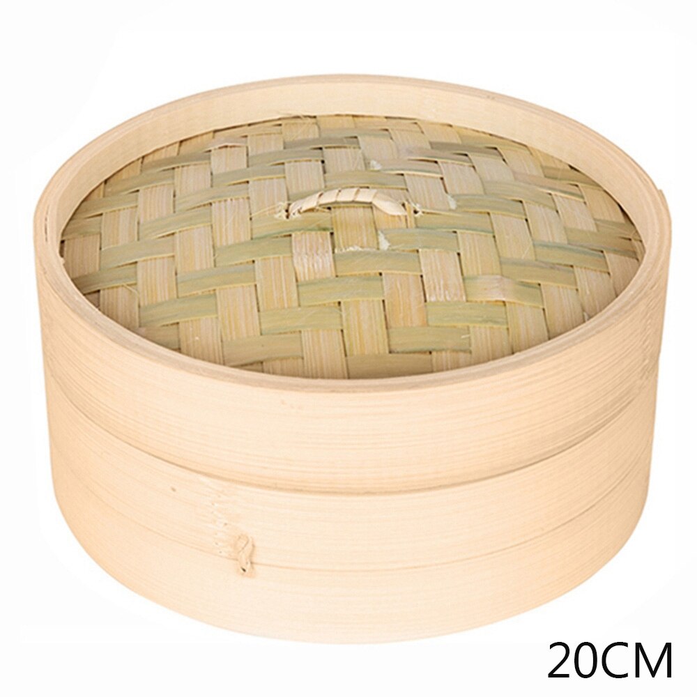 Kinesiska klimpar bambu ångkokare 10/15/20cm med lock dimsum: 3