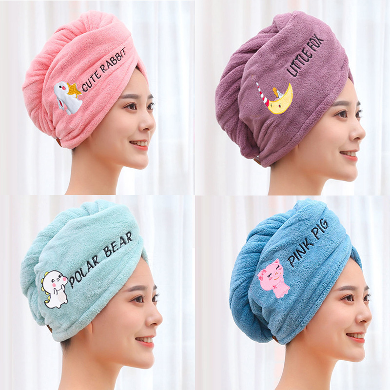 Kvinder mikrofiber håndklæde hår håndklæde badehåndklæder til voksne hjemme frotté håndklæder badeværelse serviette de douche turban til tørring af hår