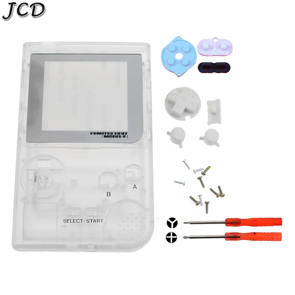 Jcd Transparant Clear Kleur Behuizing Shell Vervanging Voor Gameboy Gbp Pocket Game Console Voor Gbp Shell Case Met Knoppen Kit: Clear  White