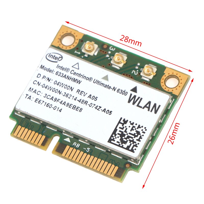 Dual Band Wireless Card For Intel 6300 633ANHMW Wifi Mini PCI-E Laptop Wireless Card