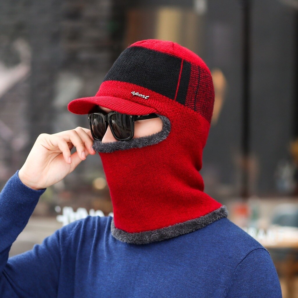 Wintermutsen voor mannen skullies muts wintermuts heren dames wollen sjaal mutsen set bivakmuts masker gorras muts gebreide muts