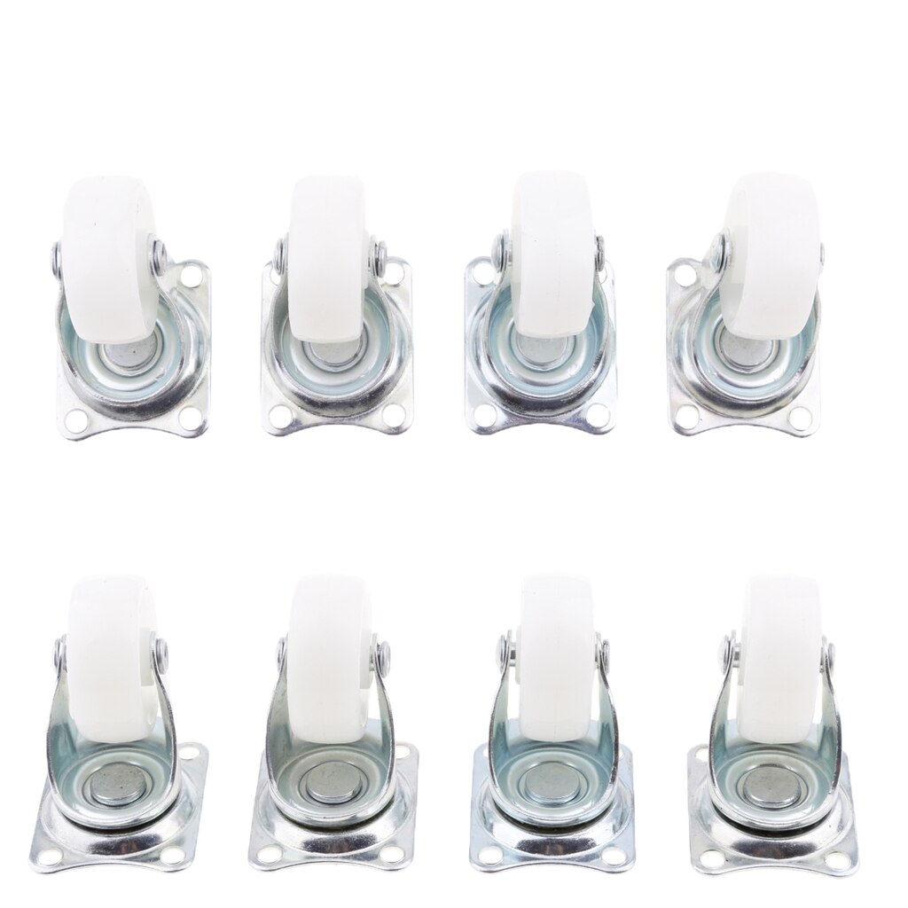 Heavy Duty 40mm Iron Casters Castor PP Swivel Wheels 8PCS/Pack
