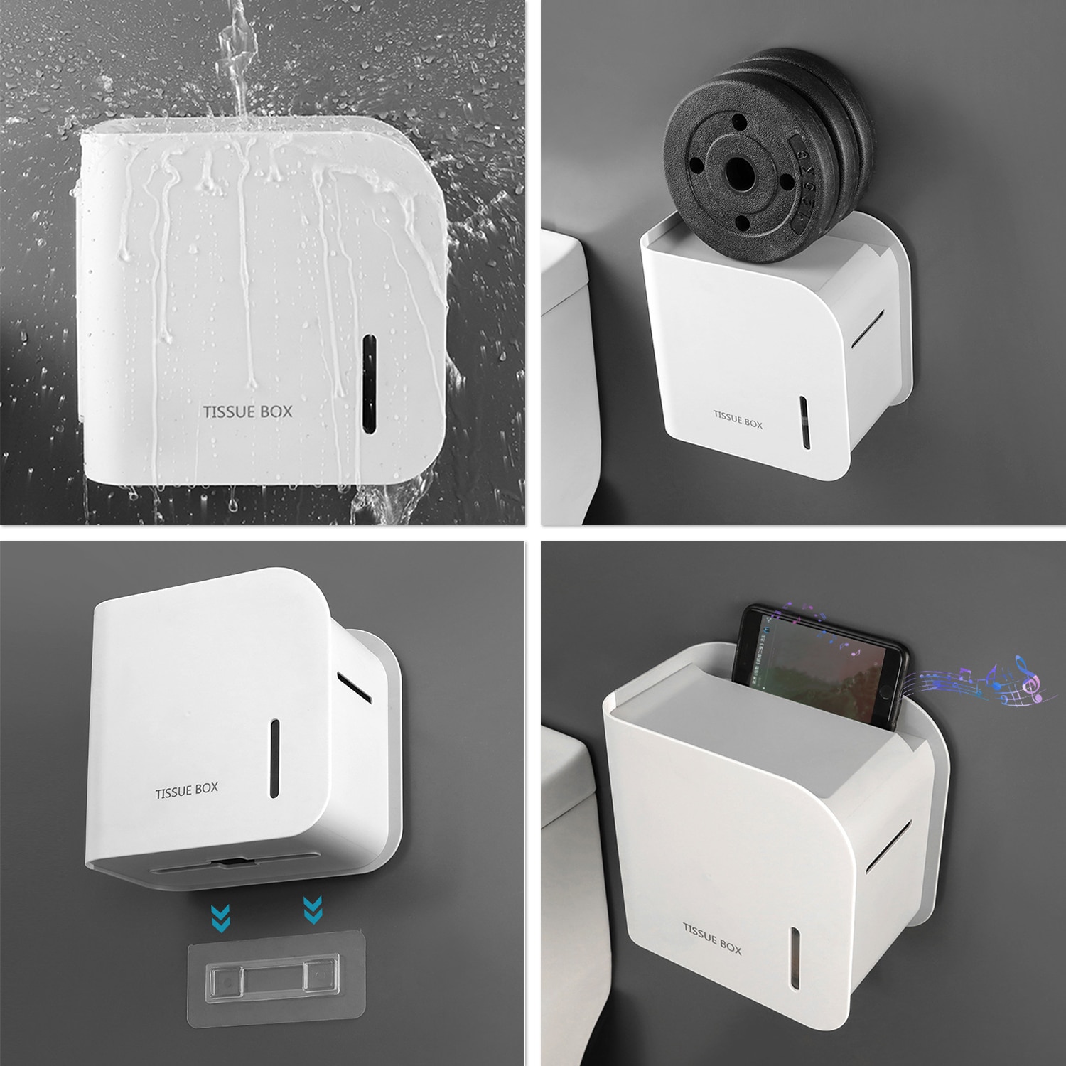 Wall Mounted Paper Towel Holder Dispenser Bathroom Toilet Tissue Dispenser Garbage Dispenser Home Paper Extraction Dispenser