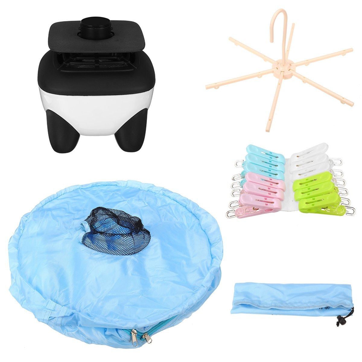 Electric Clothes Dryer Portable Mute Laundry Dryer Household PTC Heating High Efficiency Clothes Drying Machine 220V Home Travel