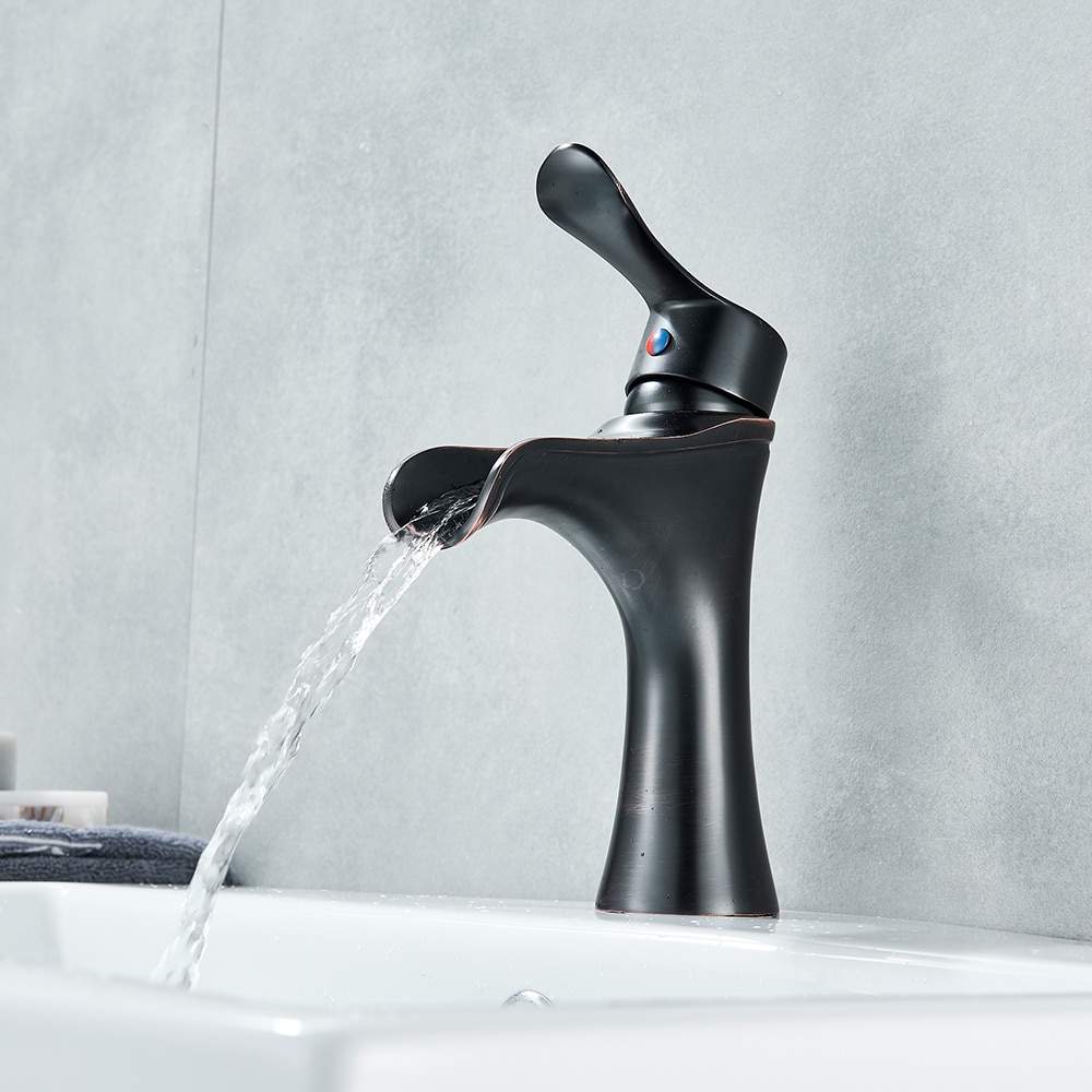 Poiqihy Waterval Wastafel Kraan Brons Zwart Badkam... – Grandado
