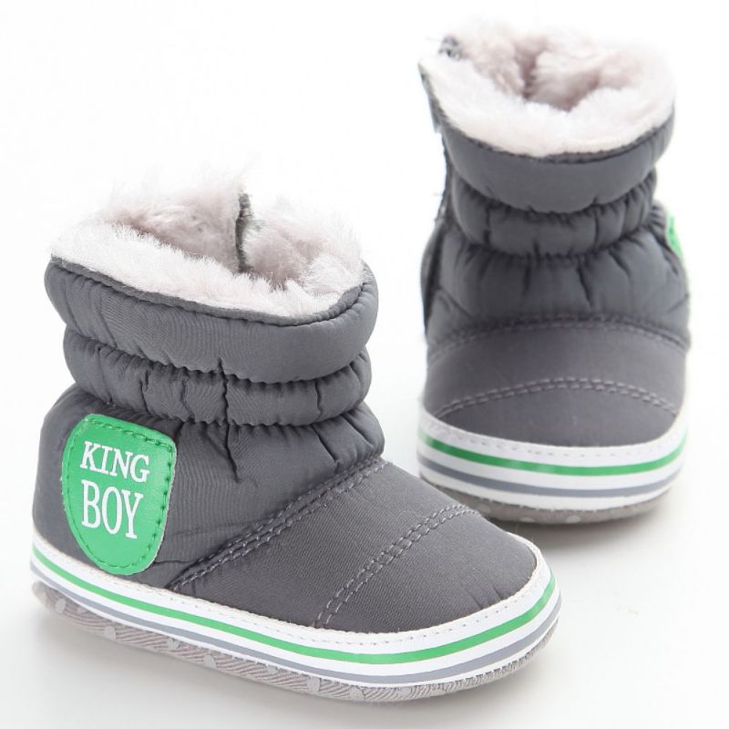 Baby Boy Snowboots Warm Pluche Winter Navy Baby Boot Peuter Schoenen Zachte Prewalker Schoen